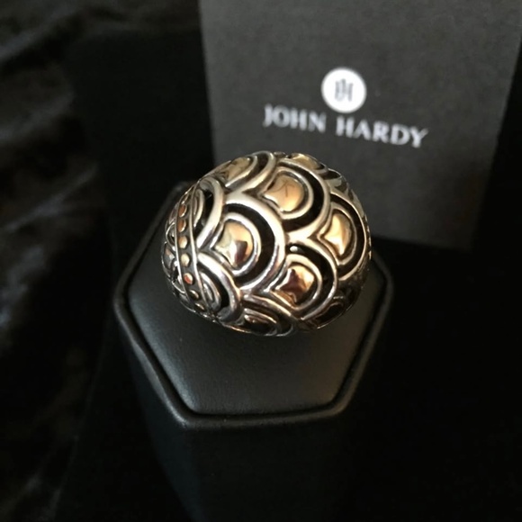 John Hardy Sterling Silver and 18K Gold Naga Dome Ring - Picture 1 of 4